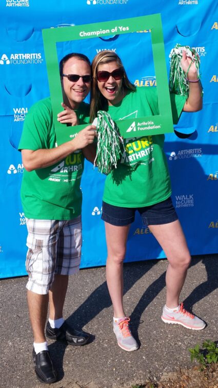 Sara Brodeen with her husband, Scott at a Walk To Cure Arthritis event.