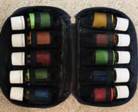 Essential oils in a case