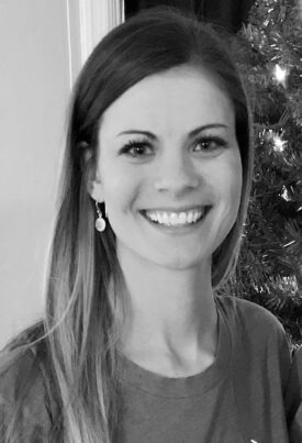 A black and white picture of Sara Brodeen